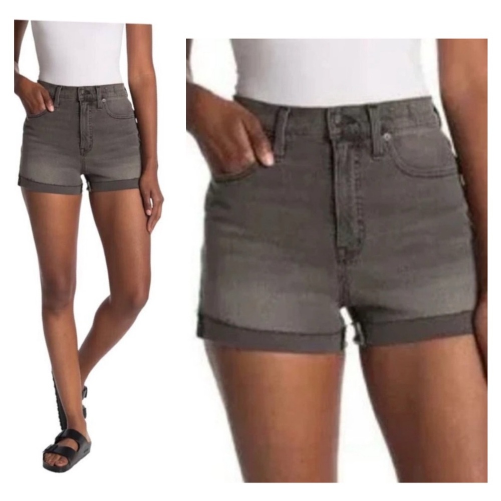 Madewell High Rise Denim Shorts M5774 Gray Slater